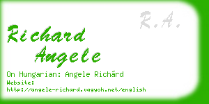 richard angele business card